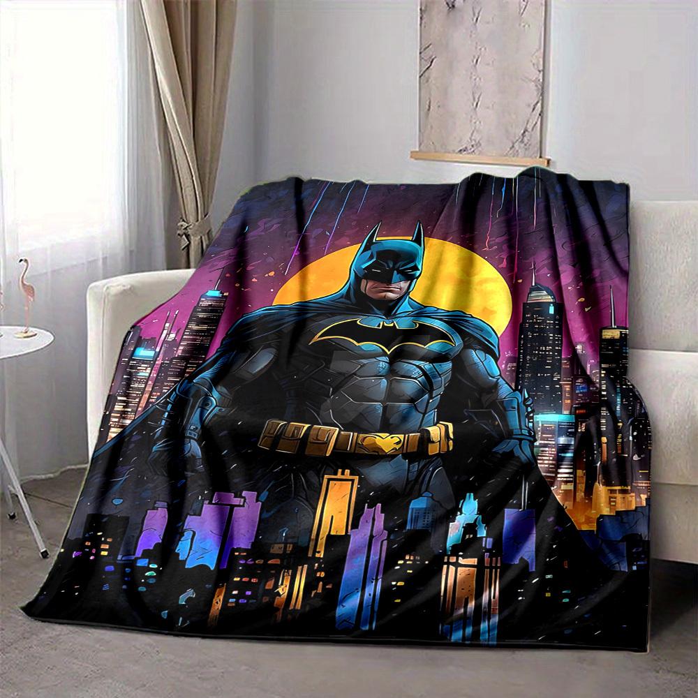 1pc Batman Blanket Lightweight Flannel Throw For Sofa, Bed, Travel, Livingroom, Office, Couch, Chair, And Bed