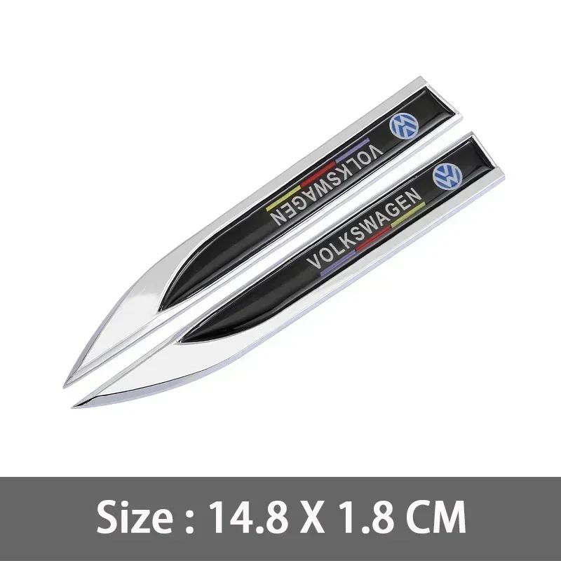 2pcs Metal 3D R line Logo Rline Car Fender Side Wing Emblem Badge Sticker For VW Golf 6 5 7 8 MK7 MK6 Tiguan Polo Sagitar Lavida zd0