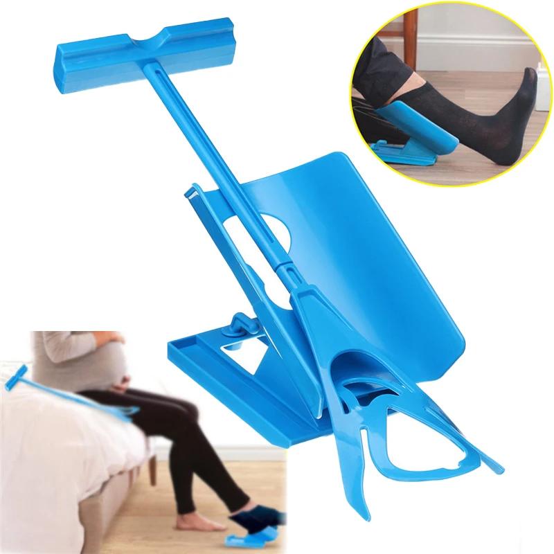 1 Pc Injuries Supplies Elderly Helper Wearing Sock Aids Unique Cradle Design Portable Plastic System Flexible Sock Stocking Aid