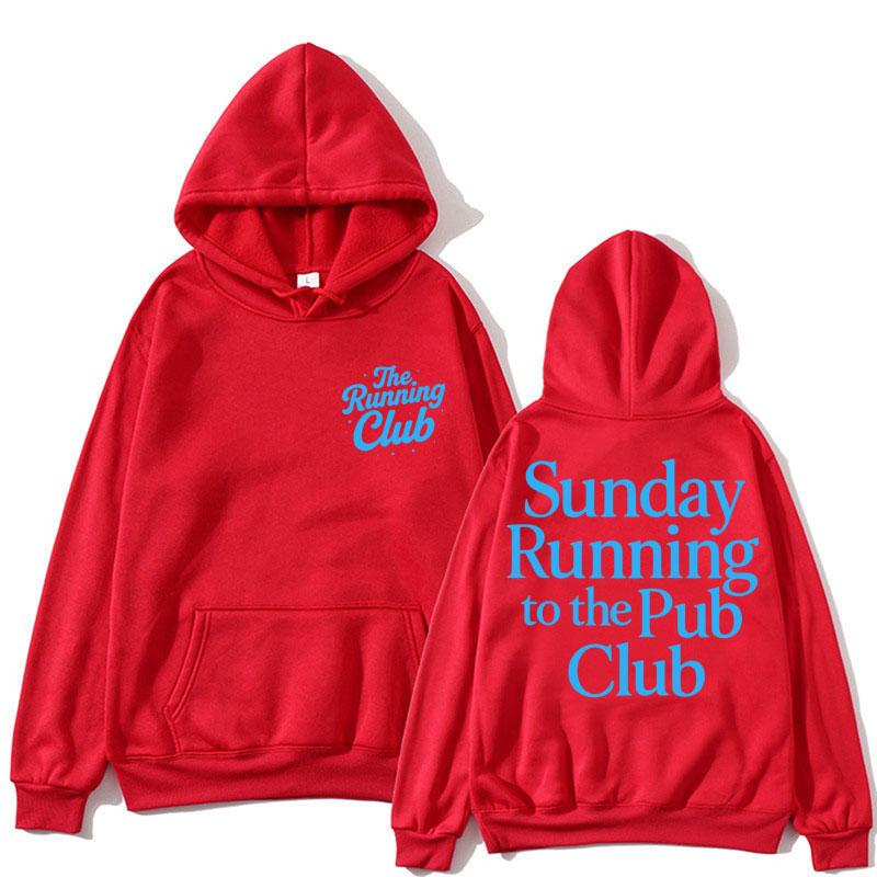 

Sunday Running To The Pub Club Hoodie Men Women Sport Trendy Sportwear Fleece Oversized Casual Popular Sweatshirts 3XL