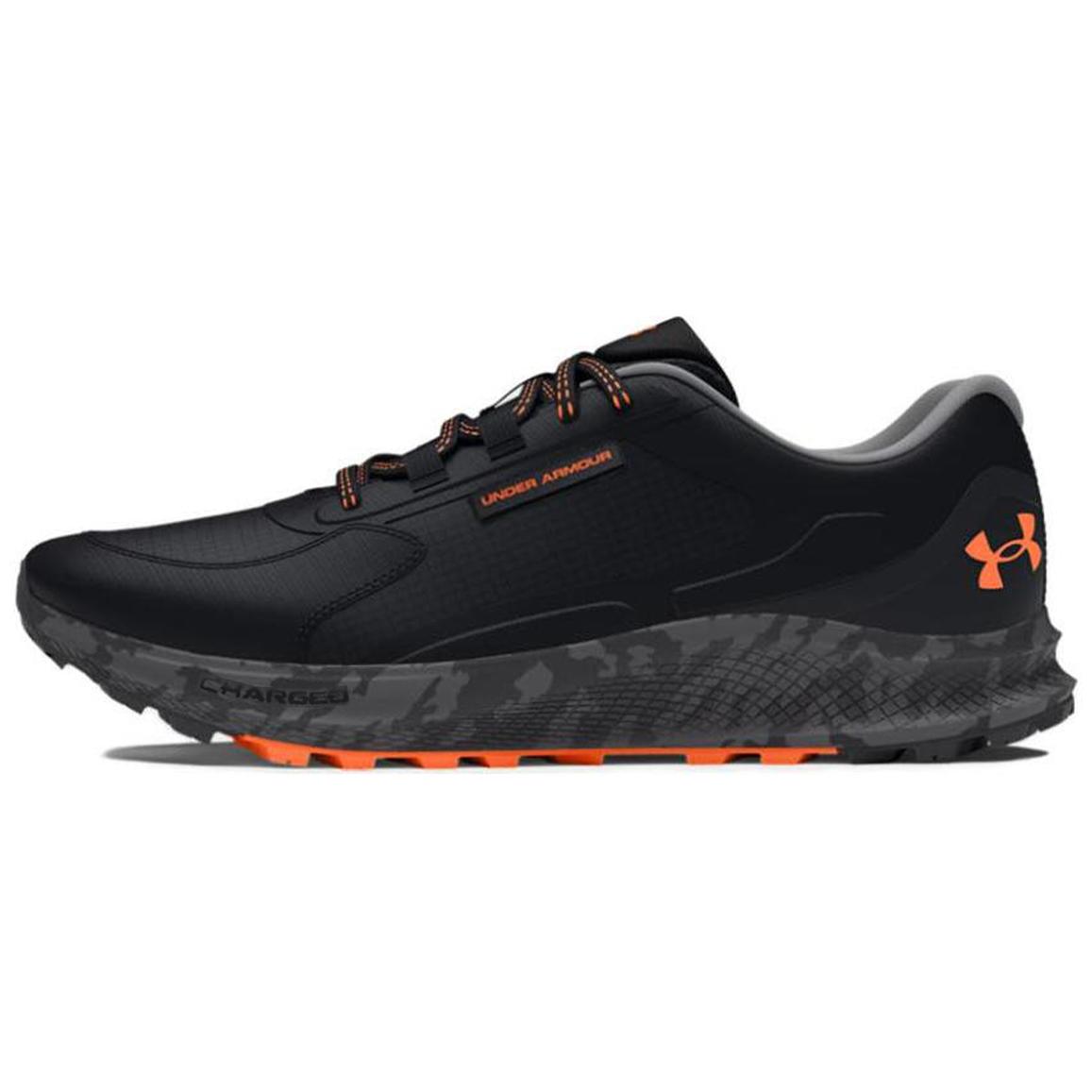 Under Armour Charged Bandit Trail 3 Black Orange Blast Camo 45.5