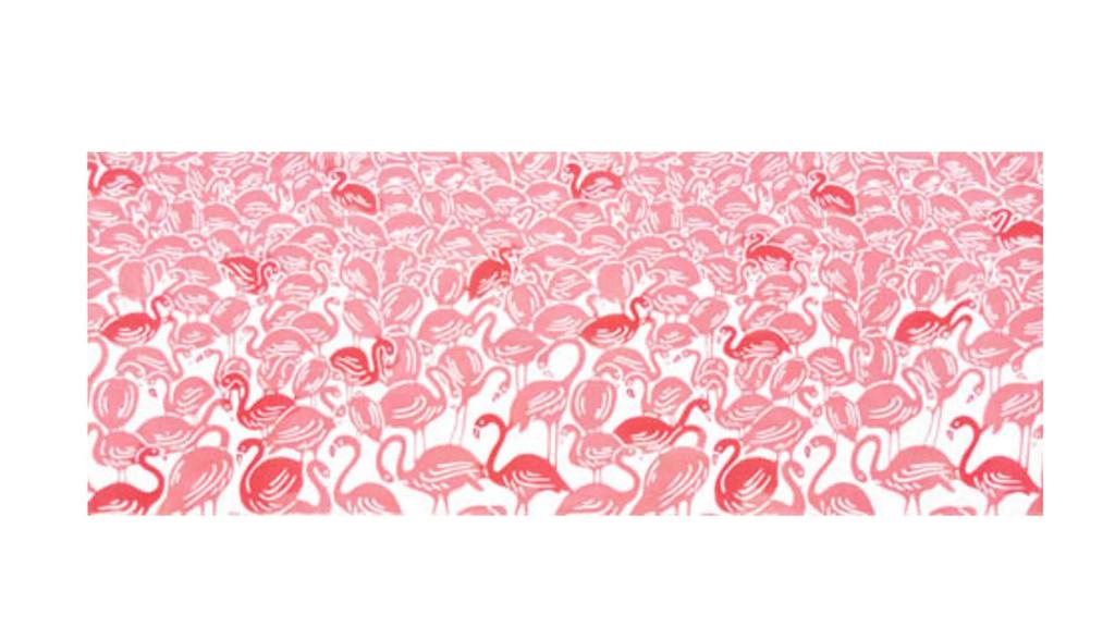 Todaya Shouten Tenugui Hand Flamingo 37 x 98 cm (Todaya Shouten) Nashien-zome (Japanese Towel) 794, Pink, Approx.