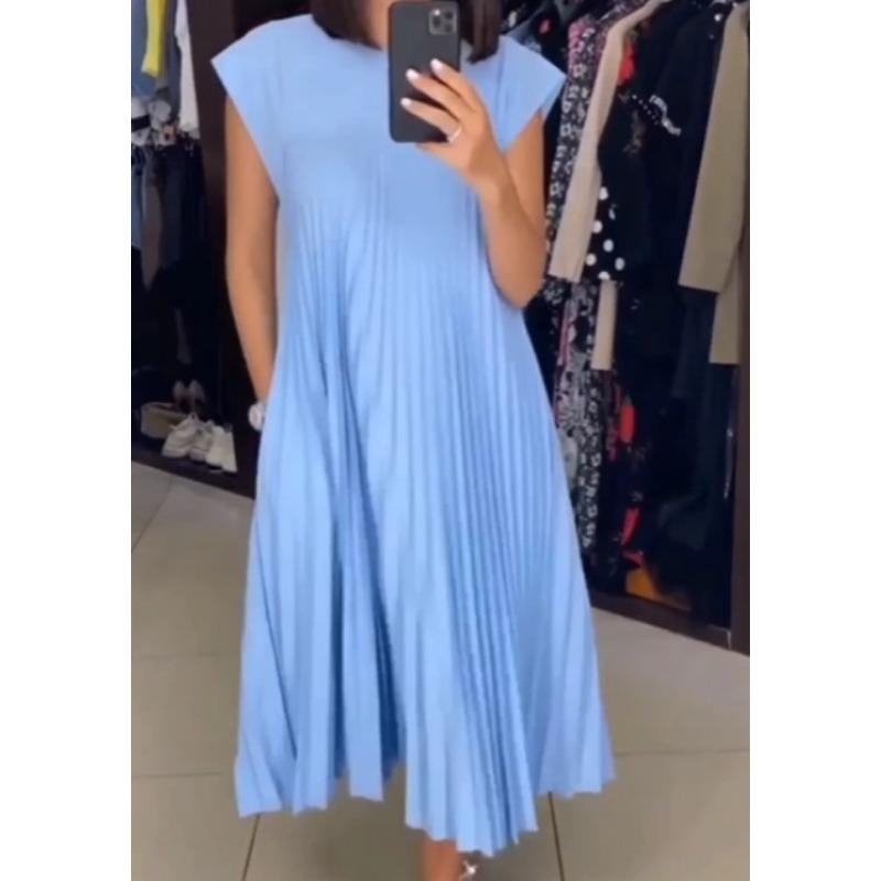Mode Elegante Frauen Sommer Kleid Plus Größe Rundhals Kurzarm Casual Maxi Kleider Frauen Lose Elegante Einfache Dame Lange Kleid 868