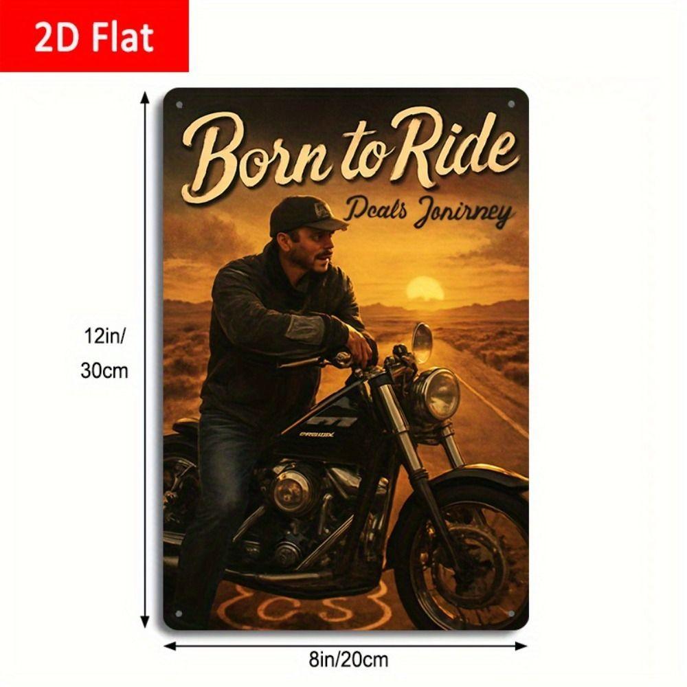 Vintage Retro Motorcycle Tin Sign Metal Wall Art Decor for Home Garage Man Cave Bar Cafe 20x30cm