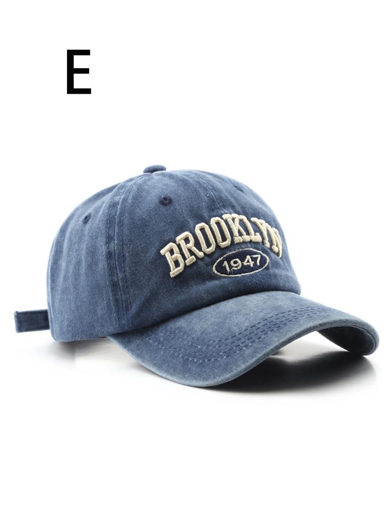1 unisex all season wearing pure cotton washed letters Brooklyn1947 fashionable baseball cap
