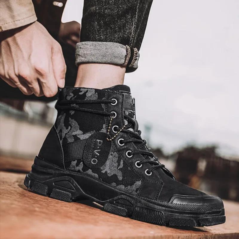 Fashion New Winter Sneakers Sports Shoes Men Mans Footwear High Quality Men Tool Boots Trend Mans Footwear Tenis