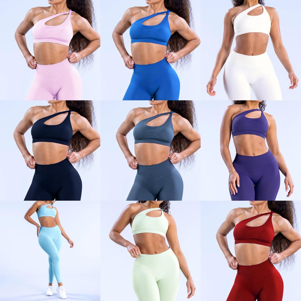 Seamless High Elastic Matte Nylon Sports Bra With Full Coverage For Yoga And Running