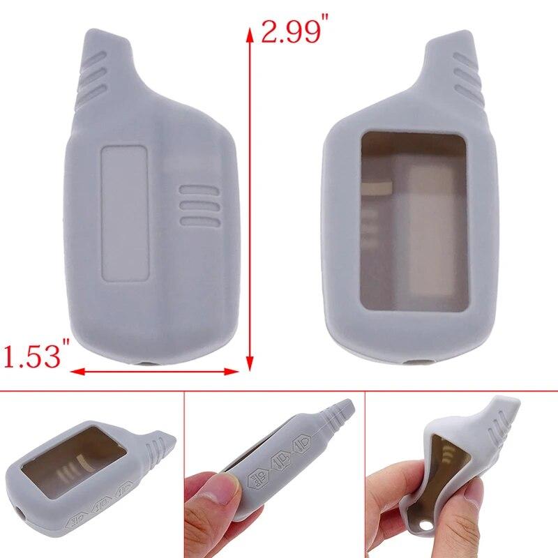 Autoschlüsselabdeckung B9 LCD Silikonhülle LCD für Starline B91/B61/A91/A61 KGB FX-5 Jaguar 2-Wege-Alarm Schlüsselanhänger Autofernbedienungsabdeckung