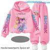 Kp-op Kids New Fashion Cartoon Print 2pcs Hoodie+Pants Sportsuits Casual Outfits Clothes for 2-13 Years Boys Girls