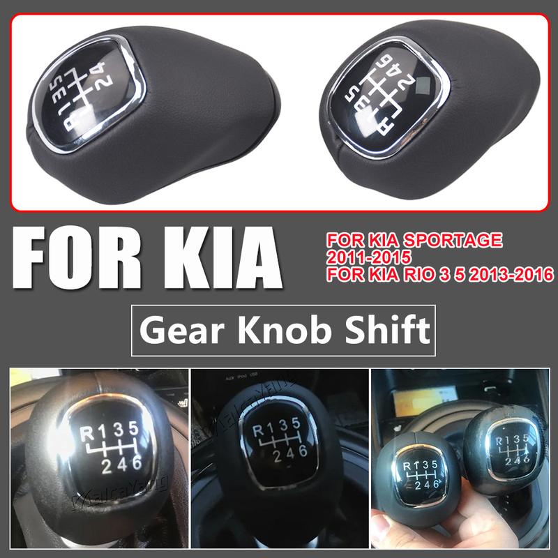 Pro Kia Sportage 2011-2015 RIO VELOSTER Nová PU Kůže 5/6 rychlostní Manuální Převodovka Řadicí Páka MT 43711 3W400HU