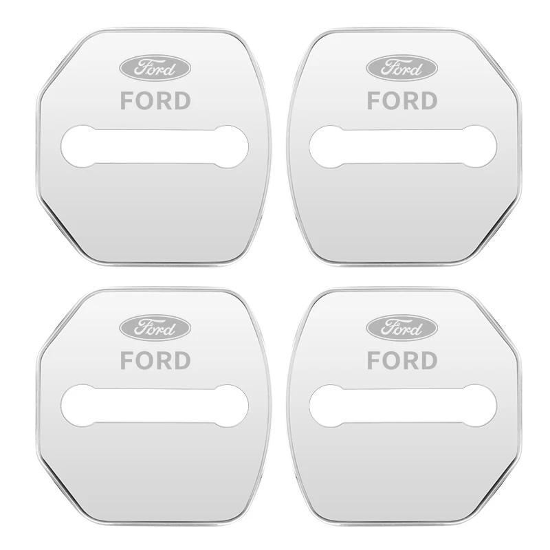 Adesivo per Auto 4pz Copertura Decorativa di Protezione Serratura Porta Emblema custodia per Ford Kuga Territory Focus RS Escort Fiesta Mondeo Accesso