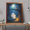 5D Diamond Painting Kit Cute Ghost Swing Owl Moon Pumpkin Full Drill Canvas Art DIY Rhinestone Craft for Modern Wall Decor