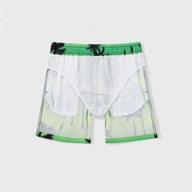 Mens Quick-Dry Swim Trunks With Lining Lightweight Beach Shorts Surfing Swimming Water Activities