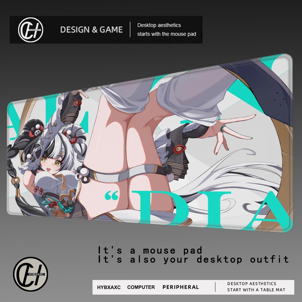 HYBXAXC New Role Pretty Zenless Zone Zero Dialyn Mouse Pad Kawaii Anime Girl ZZZ Mousepad PC Non-slip Keyboard Pad Cute Desk Mat
