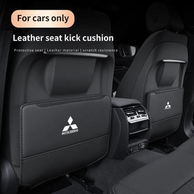Pour Outlander Pajero Asx Lancer EX Evolution X Ralliart Protection de dossier de siège de voiture Coussin anti-coup de pied Sac de rangement pour siège arrière