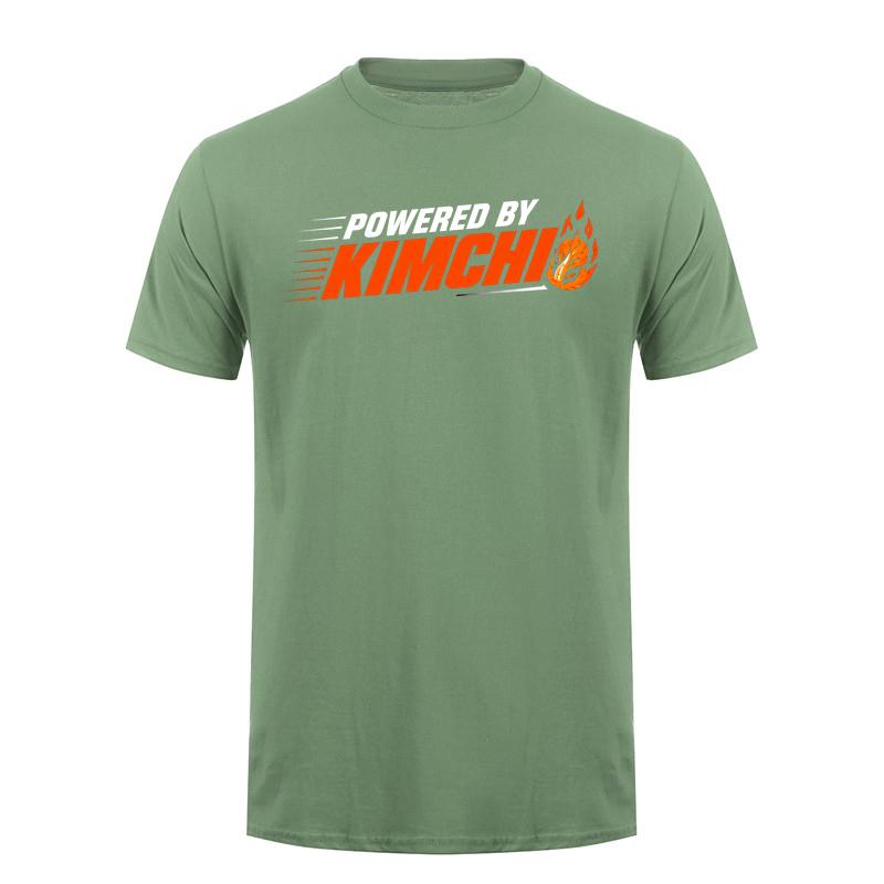 Powered By Kimchi T Shirt Unisex Korean Food Lover Graphic Tee Funny Korea Culture Shirt Spicy Food Casual Short Sleeve Top Da115