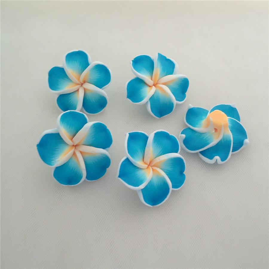 30mm Polymer Clay Floral Egg Accessories for DIY Jewelry & Hair