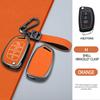 Zinc Alloy Leather Car Folding Key Cover Case Holder Keychain for Hyundai Avante I10 I20 I30 HB20 IX25 IX35/45 TUCSON Accessorie