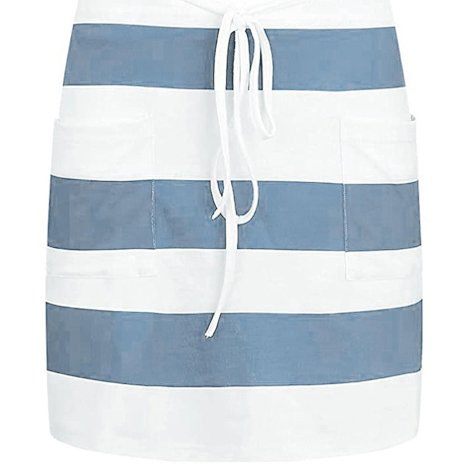 Женская мода Лето Свободное повседневное платье в полоску с принтом и жилетом с карманами — фото 6