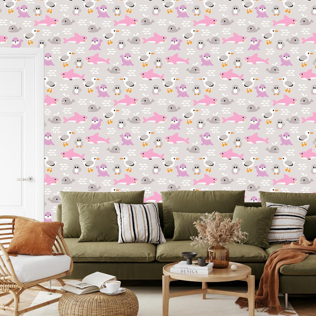 Animals wallpaper for living room and bedroom 50x1000