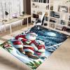 1pc Santa Claus, Polar Bear Carpet Office Rug Outdoor Mat Home Decor Area Carpet Festival Gift Office desk chair carpet
