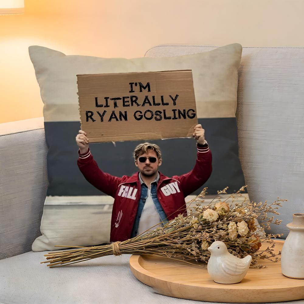 Cushion Cover  Linen  SkinFriendly Soft Decorative Case For Sofa Home Decor Hot Actor RRyan GGosling Pillow Cover
