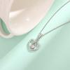 Zircon 8-Character Infinite Love Necklace French Light Luxury Smart Temperament Hollow Peach Heart-Shaped Clavicle Chain