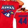 Off Campus Briar Hawks Garrett Graham Graphics Unisex Cotton Shirt 2026 New Men's Women's O-neck Ice Hockey Jersey T-shirt Daily Wear Cool Top
