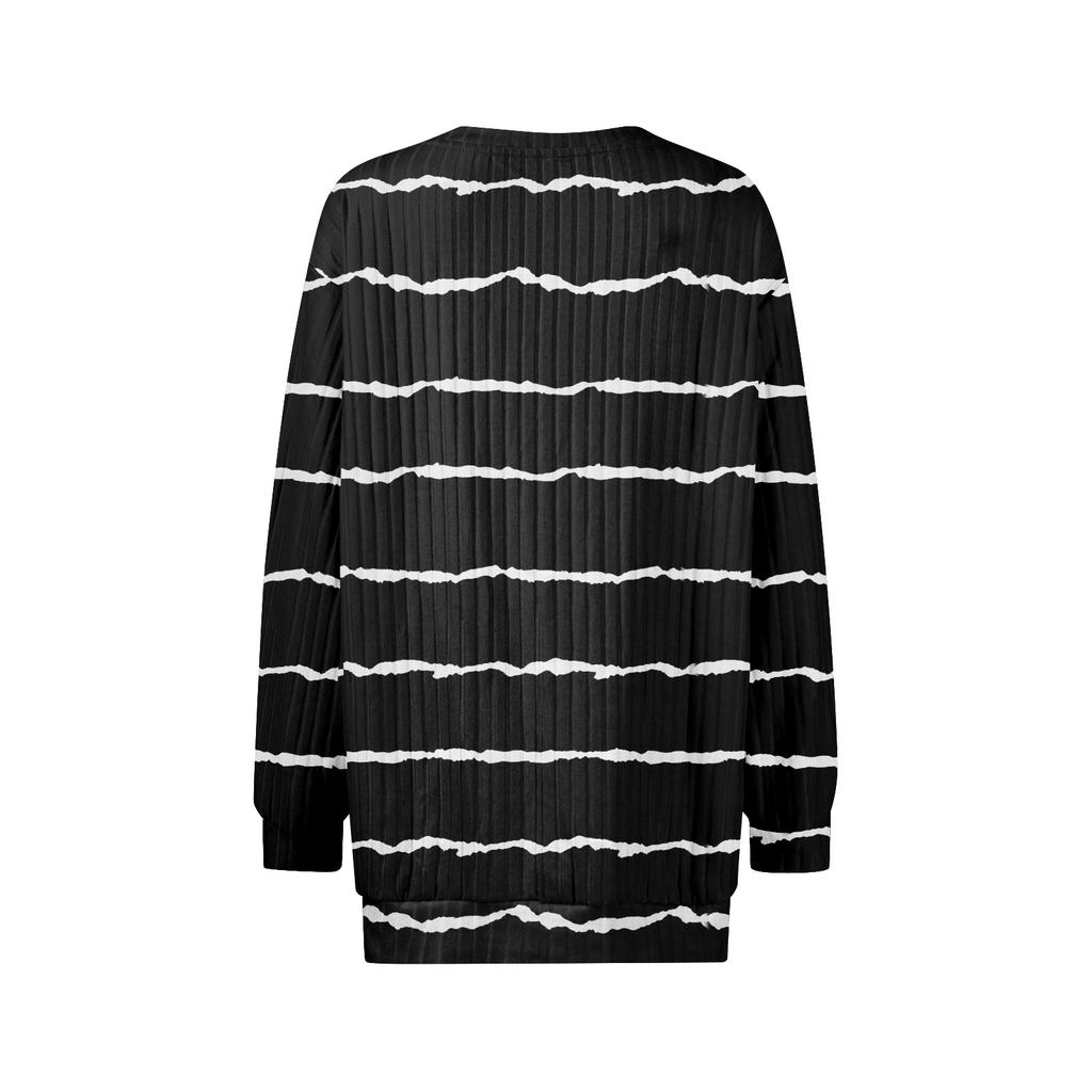 Women's Printed Lightweight Brushed-Cotton Round Neck Top