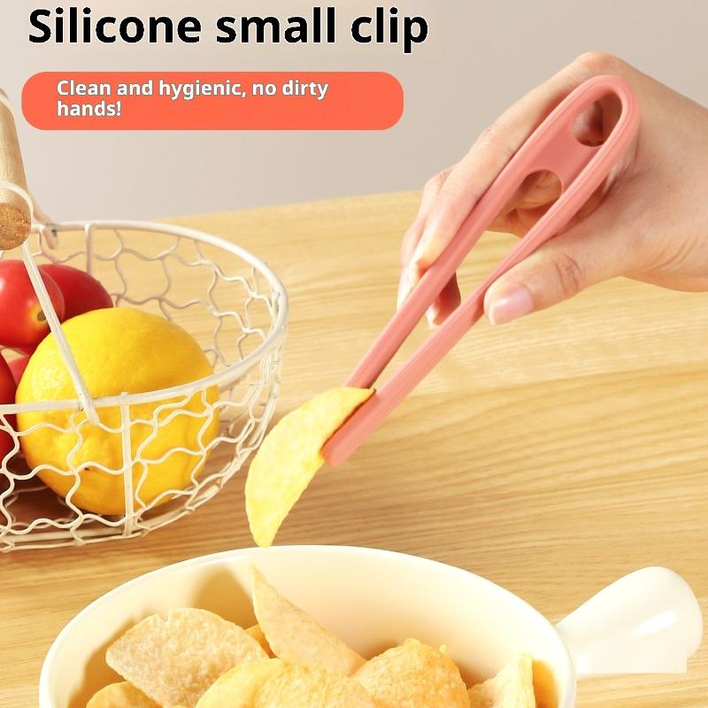 1Pcs Silicone Mini Multifunctional Non Slip Food Grade Fine Motor Tweezer Tongs For Boys Girls Daily Use Gift