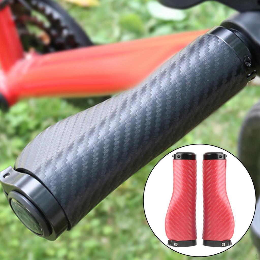 2 Pieces Universal Handlebar Grips Comfortable Slip Ergonomic Bar Shock Absorption Riding