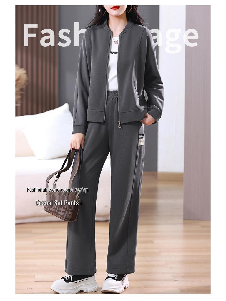 Îmbrăcăminte sport casual pentru femei, Primăvara 2025: Set din două piese de ultimă generație, cu efect de întinerire și slăbire