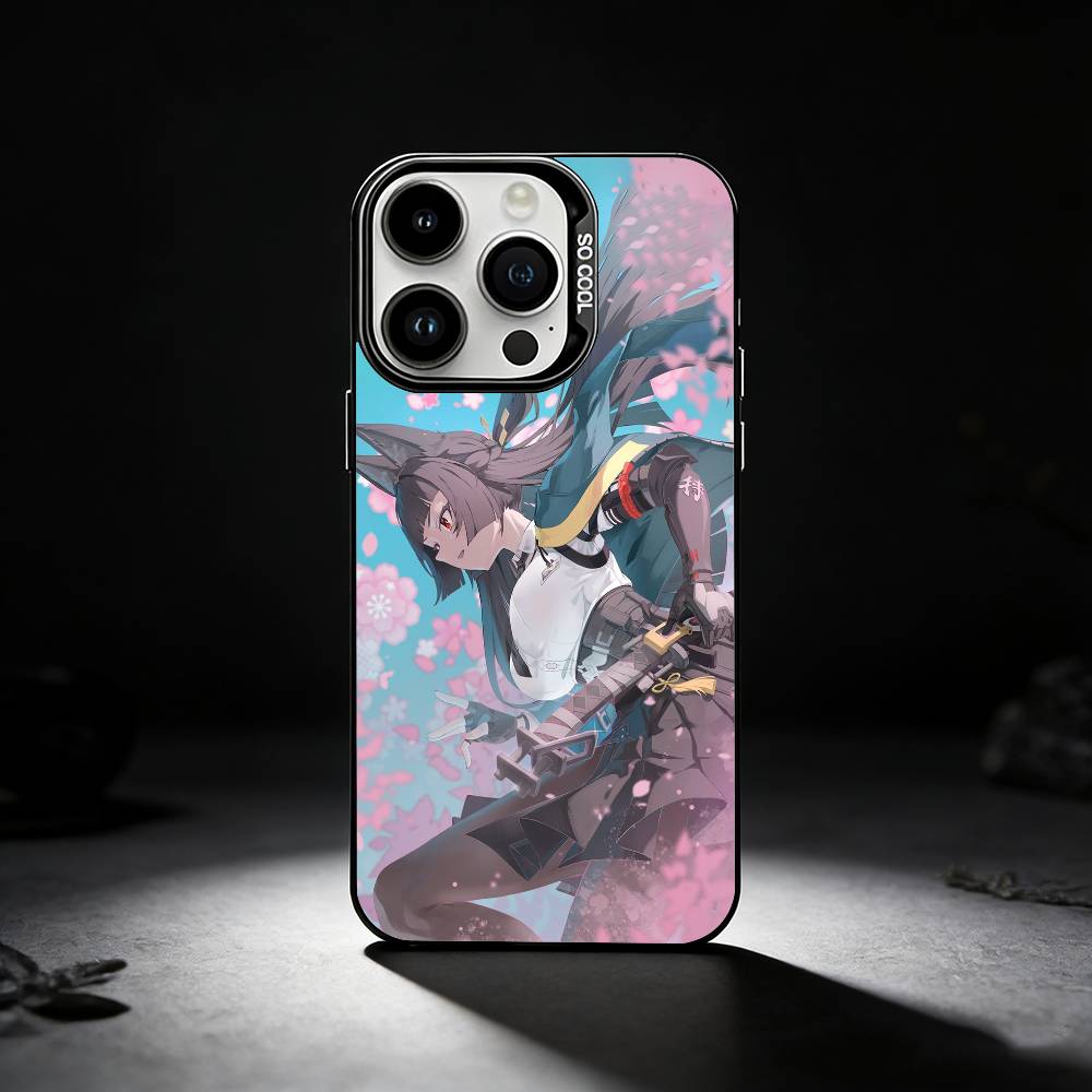 Zenless Zone Zero Miyabi Hoshimi Phone Case For iPhone 17,16,15,14,13,12,11 Plus,Pro Max,XS,Colored Silver Phone Case