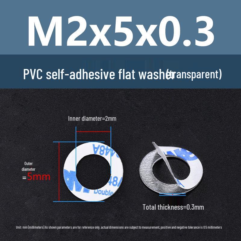 Yigu Adhesive PVC Transparent Washer: Single-Sided Insulating Pad with Screw Gasket