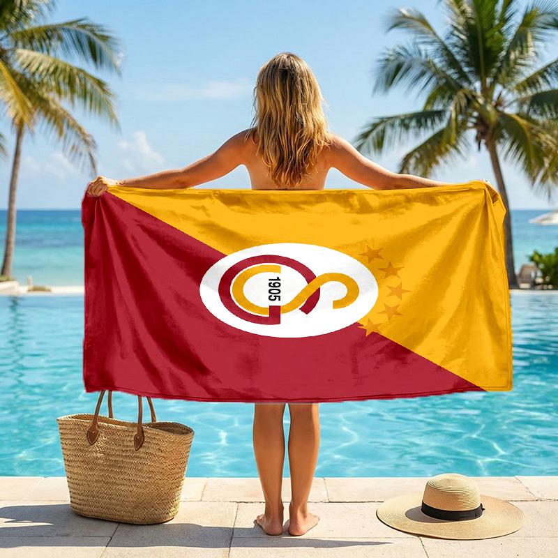 Stampa FC Galatasaray Asciugamano da Spiaggia Quick Dry Microfibra Assorbente Portatile da Viaggio Asciugamano per Nuoto