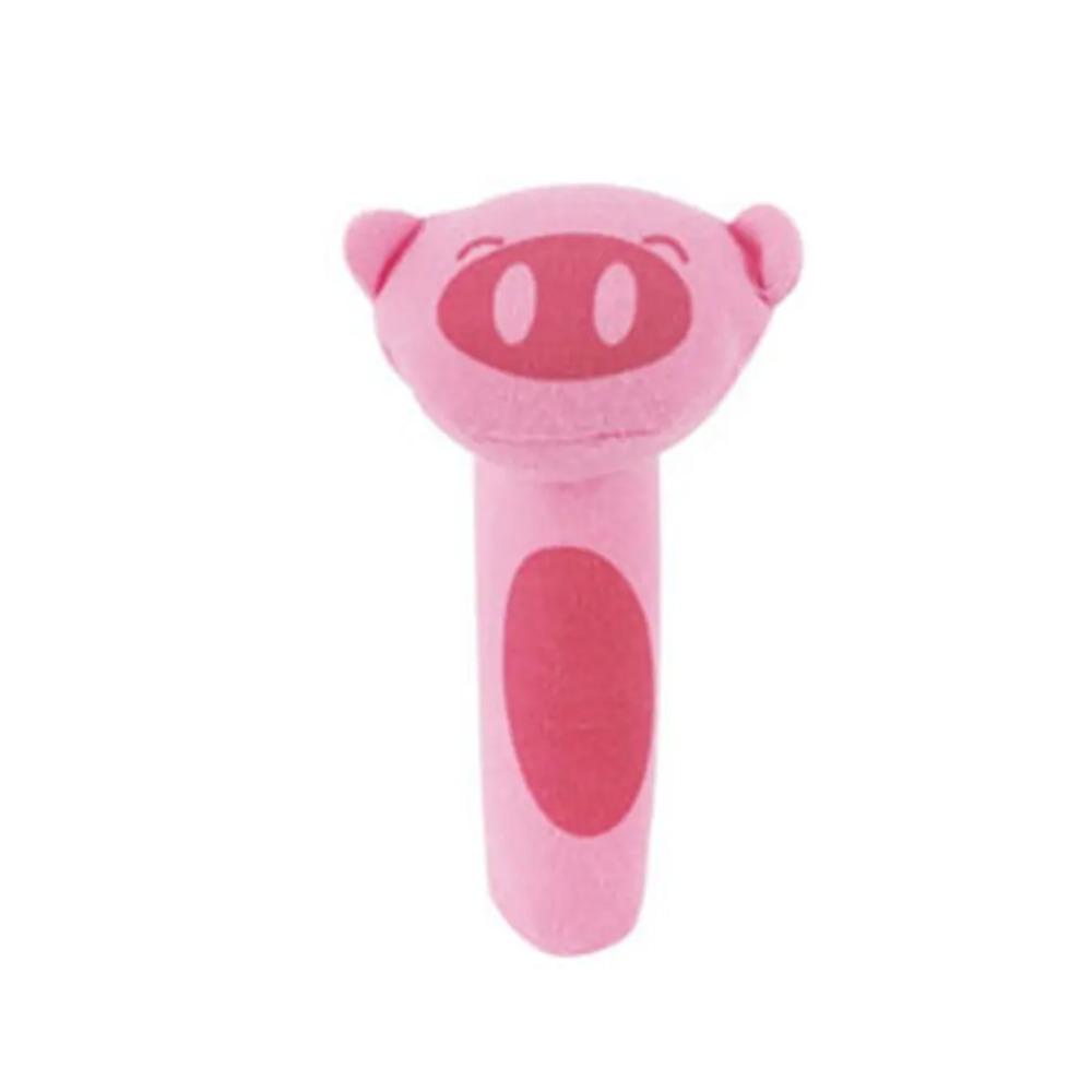 Sonaglio a mano a forma di animale dei cartoni animati Sonaglio morbido Giocattolo sonaglio Giostrine per bambini Giocattoli per bambini Carino Peluche Giocattoli per bambini 0-12 mesi