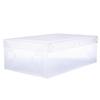 Foldable Transparent Plastic Shoe Storage Box with Moisture-Proof Flip-Top Design