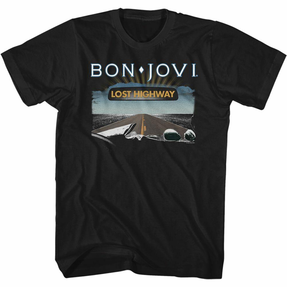 Bon Jovi Lost Highway Black Adult T-Shirt S