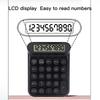 Luocute Mechanical Switch Auto Sleep Desktop Large LCD Display Black Calculator, 24-Key Calculator,