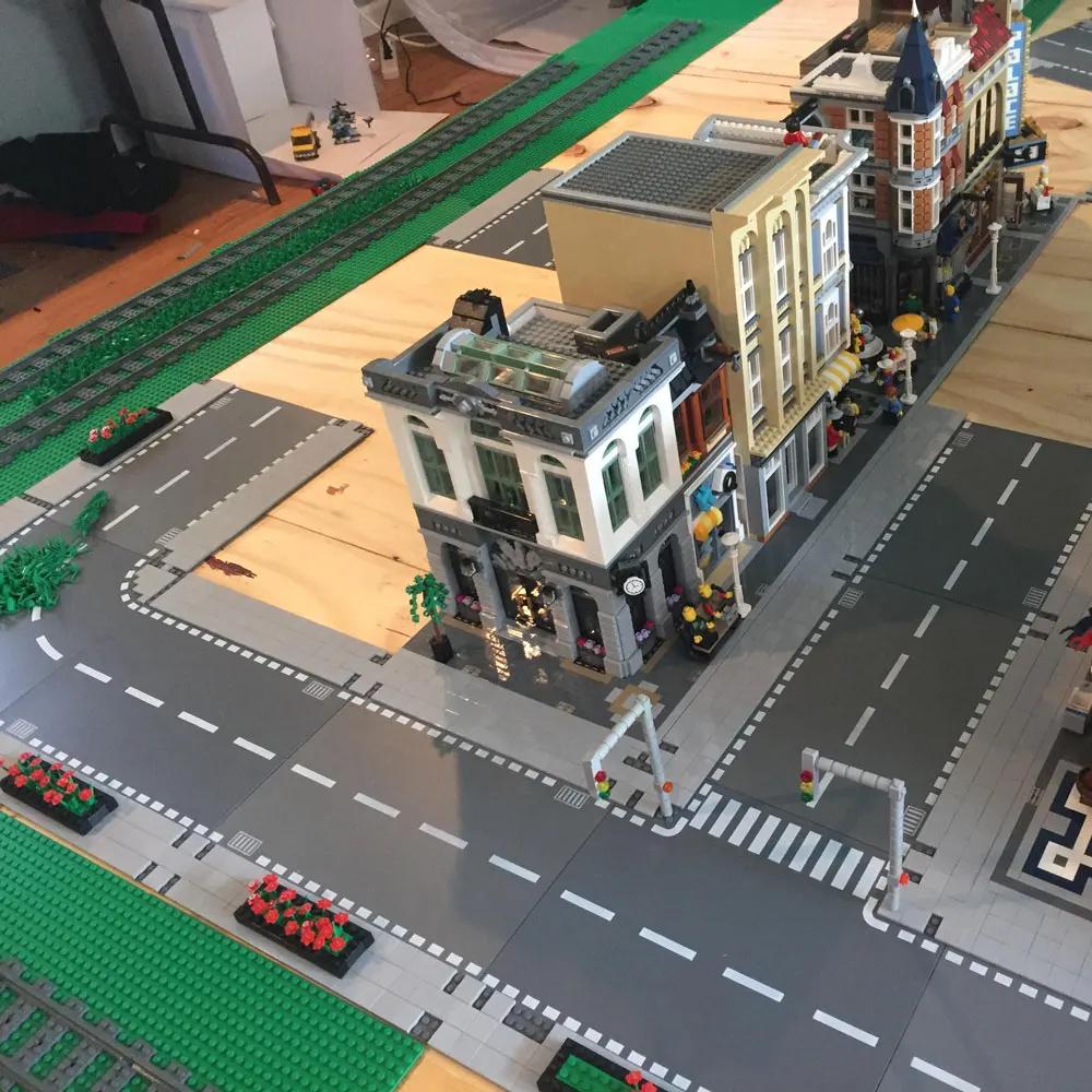 City Classic 32x32 32x16 16x16 Dots Baseplate Road Plate Straight Curved River Baseplate Assembly Block Figures Building Blocks