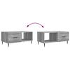 Coffee Table Grey Sonoma 90 x 50 x 40 cm Particleboard
