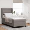 Box Spring Bed with Headboard Taupe 80 x 200 cm Fabric