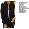 Women Woolen Coat Stand Collar Lightweight Warm Jacket Long Sleeve Solid Color Daily Wear with Pockets