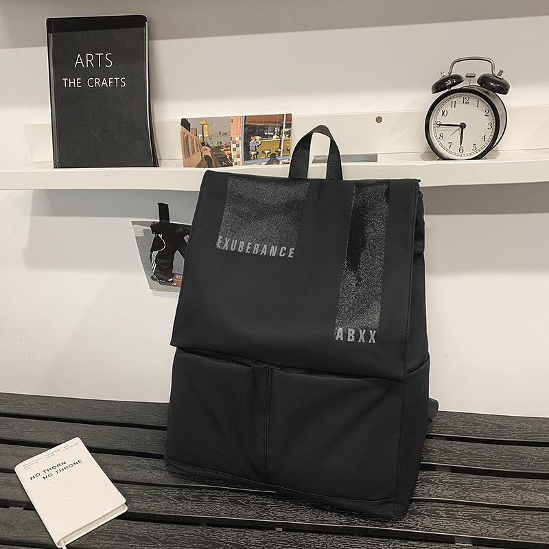 Schoolbag New Lazy Wind Waterproof Versatile Backpack Lightweight Simple Large Capacity Schoolbag Leisure Sports Commuter Computer Bag