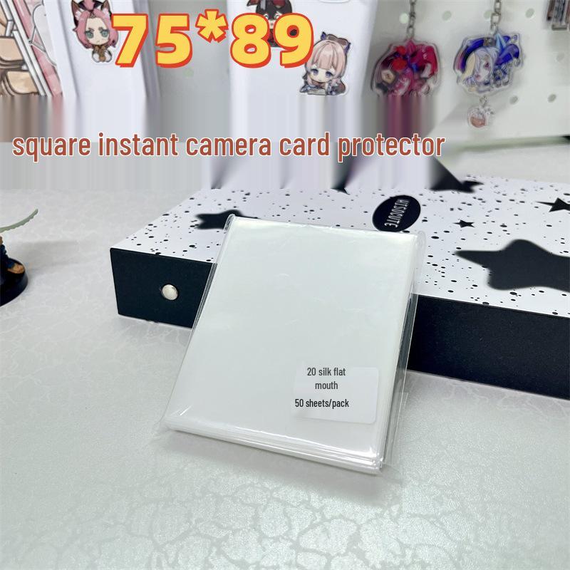 75x89 Card Film 20 Micron Flat Seal Self-Adhesive Polaroid CPP Protective Film and Card Holder Bag Flat Seal High Transparency 50pcs