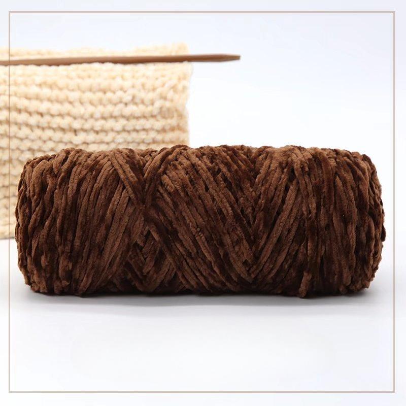 500g Chenille Soft Velvet Yarn Cotton Wool Yarn Crochet Yarn DIY Handmade Scarf Sweater Coat Blankets for Knitting Crafts