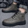 Fashion Trendy 2025 Male Shoes Leather Men's Boots Warm Winter Waterproof High Quality Classic Fashion Footwear Low Price Offers Cheap
