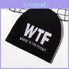 Design Embroidery Letter Knit Hat With Alphabet For Daily Warmth Wear Fashion
