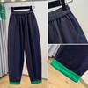 DIMANAF 2025 Plus Size Jeans Long Harem Pants Women Casual Basic Trousers 5XL High Waist Elastic