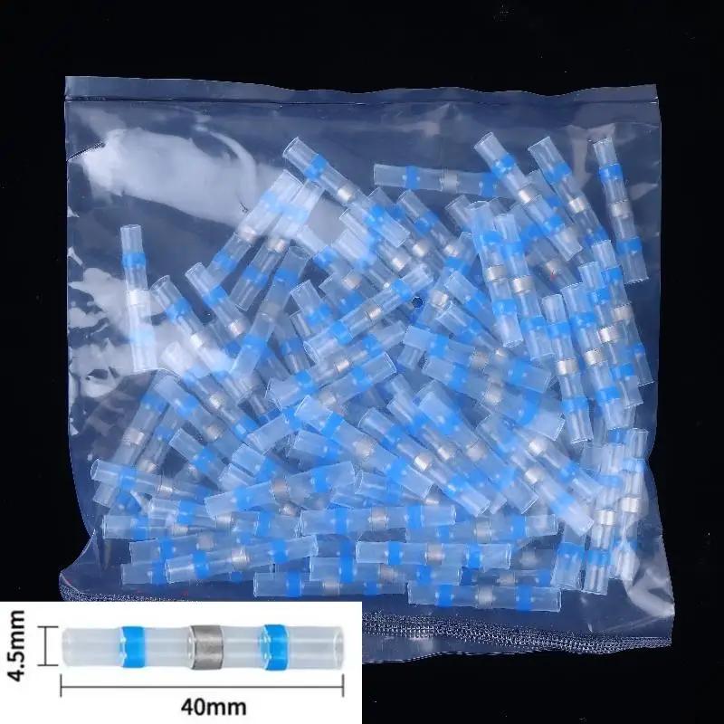 New 100Pcs Waterproof Heat Shrink Tube With Solder Insulation Wire Terminal Connector Heat Shrink Welding Ring Terminal